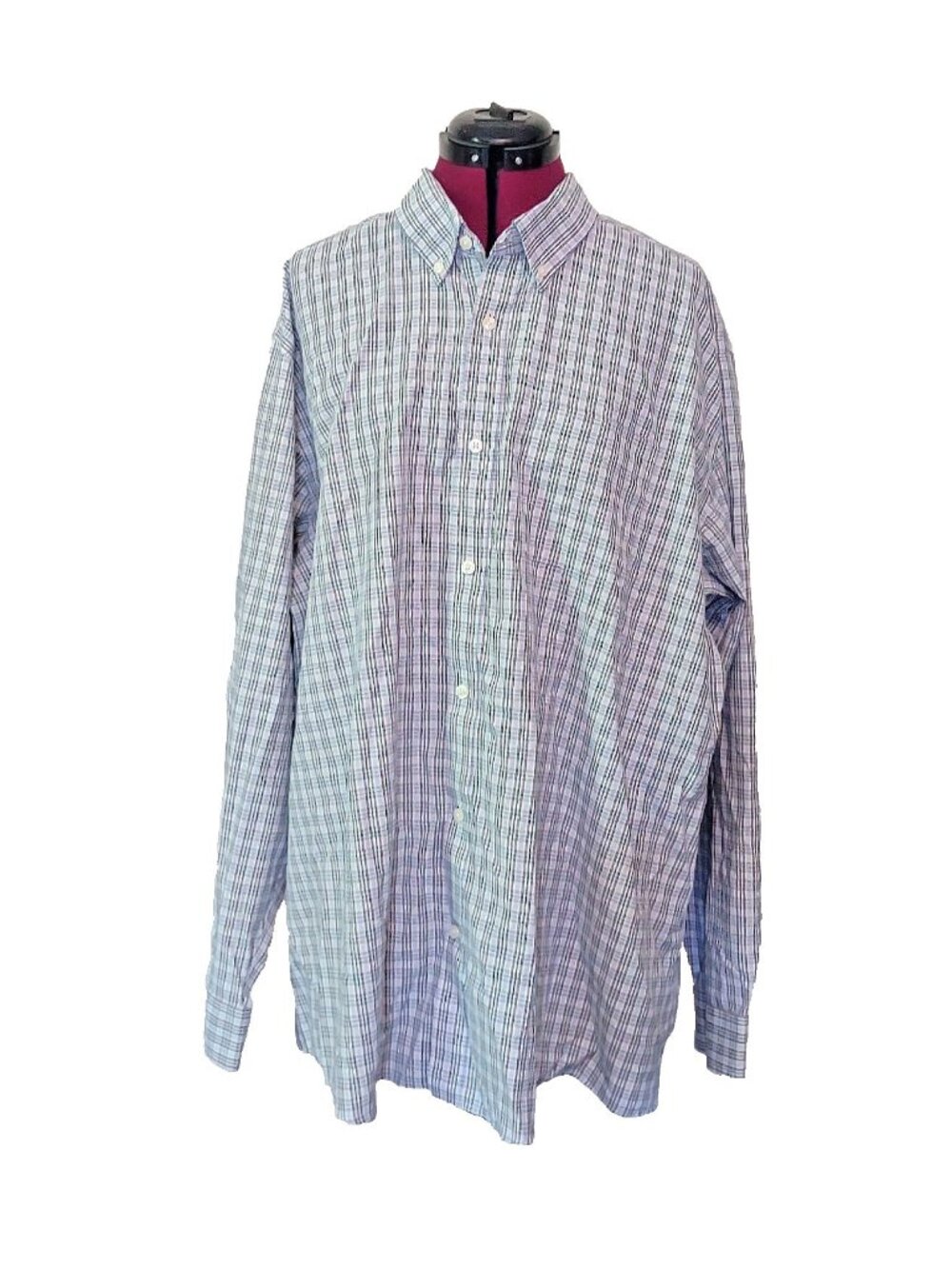 Eddie Bauer Shirt 2XL Men Multicolor Plaid Button Down Relaxed Fit Pocket Casual
